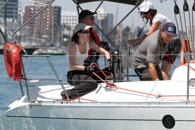 Tumbling Dice helm Marija Groen and her crew focus on the wind ahead - Port Phillip Women’s Championship Series ©  Alex McKinnon Photography http://www.alexmckinnonphotography.com